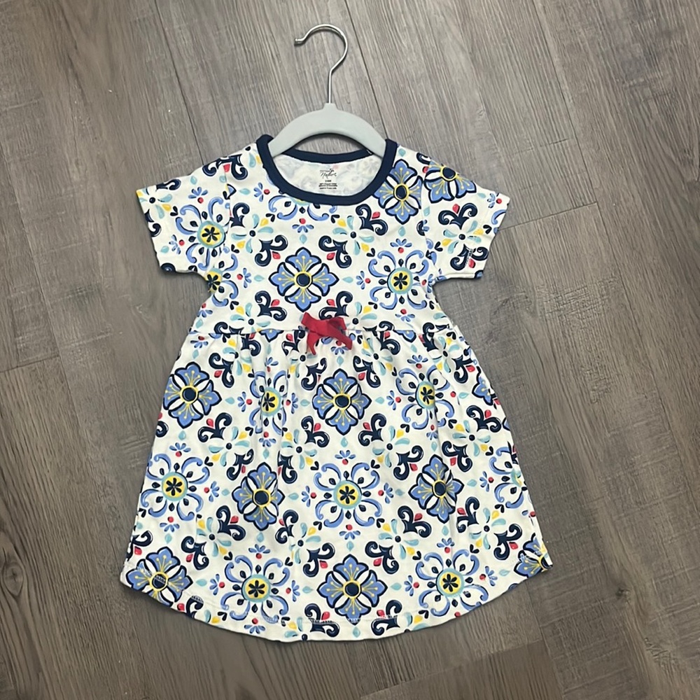 NWOT | Touched by Nature | Blue and White dress | size 24 months